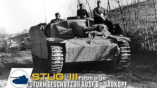 WW2 StuG III Ausf G - Sturmgeschütz III Saukopf - footage part 4