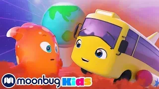 Buster the Rocket Bus Goes Space Exploring | Go Buster | Baby Cartoons | Kids Videos | ABCs and 123s