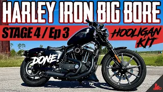 Harley Iron 883 to 1200 BIG BORE Kit DYNO Tuning! (Hooligan Kit Ep 3)