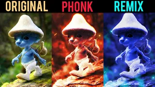 Smurf Cat Original vs Phonk vs Remix We love we live we lie