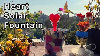 How to Make Solar Fountain *Upcycle Candy Heart & Dollar Tree bucket Hummingbirds Love 🔴 Live Craft