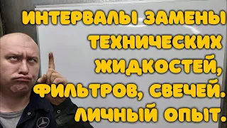 Интервалы замены технических жидкостей, фильтров, свечей. Личный опыт.