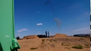 Падение ракеты С-300П при запуске