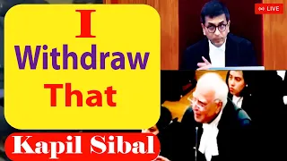 "This illegaility cannot be continued even for a day!"-Kapil Sibal, Supreme Court of India