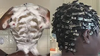 Washing and Retwisting Short Starter Locs for the FIRST TIME | Stocking Cap Method | NO Unraveling |