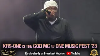 KRS-ONE May Be a BETTER STORYTELLER Than SLICK RICK, Kicks REAL FREESTYLE @ ONE Music Fest 2023