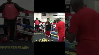 Devin Haney shows INSANE speed w/ Floyd Mayweather