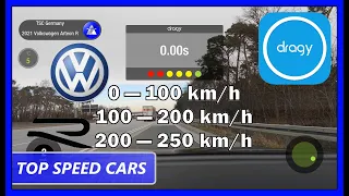 VW Arteon R Dragy acceleration 0-100/100-200/200-250 km/h - data review