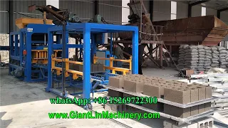 Strong QT4-15 automatic hydraulic concrete hollow block machine in China bricks production factory