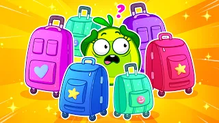 Avocado Baby Plays with Colorful Luggage Suitcases Toys ✨🌈 || Kids funny Stories by Meet Penn 🥑✨