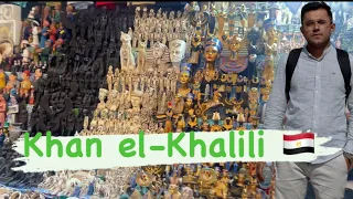 CAIRO EGYPT |  WALKING TOUR | KHAN EL KHALILI BAZAAR | Al Hussain Mosque | خان الخليلي