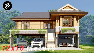 Elevated Native House | Modern Bahay Kubo with 3 Bedrooms | Amakan House Design | 12x10 Meters