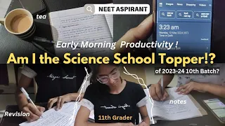 Am I the Science School Topper!? (100/100) 🧿✨ | Early Morning Productivity | NEET ASPIRANT 🩵