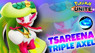 Triple axel of TSAREENA is Insanely Strong | Pokemon unite