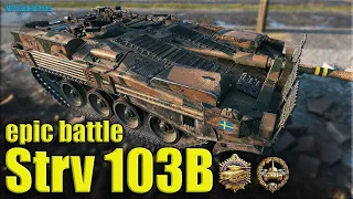 Шведская ПТ-САУ тащит на ГОРОДСКОЙ карте ✅ World of Tanks Strv 103B