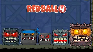 Red Ball 4 Boss 5 Vs All Big Bosses in All Battle Maps