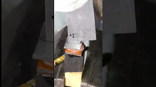 Knife Making - feather explosion damascus