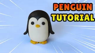 🔴DIY How to make a PENGUIN - Easy Polymer Clay and Fondant Cakes Tutorial