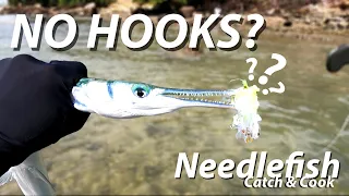 Fishing with no Hooks? Needlefish Catch and Cook