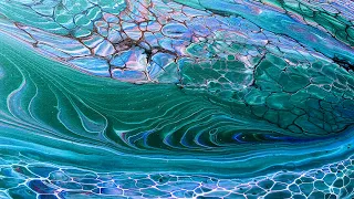 Aurora! WOW~The Lacing~DecoArt Ring Pour using Swipe Technique~Acrylic Pouring~Fluid Art~175