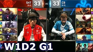 SKT vs C9 - Week 1 Day 2 | Group B LoL S6 World Championship 2016 W1D2 | SK telecom T1 vs Cloud 9