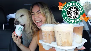 Trying Starbucks NEW Fall Menu Drinks & Treats 2021!