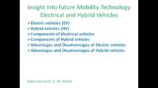 Electric and hybrid vehicles