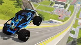 Monster Trucks Vs GIANT RAMP┃BeamNG.drive