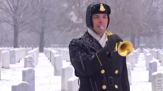 Taps performed in Arlington National Cemetery summer and winter 2