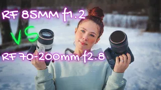 COMPARING the Canon RF 85mm f1.2 DS and the 70-200mm f2.8 in a Portrait Showdown [Giveaway Update]