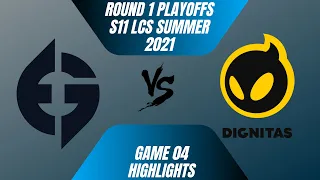 Evil Geniuses vs Dignitas Highlights - Game 4 | Round 1 Playoffs S11 LCS Summer 2021 | EG vs DIG G4