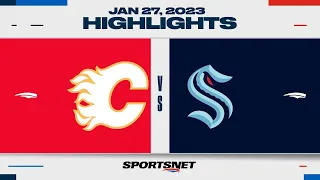 NHL Highlights | Flames vs. Kraken - January 27, 2023