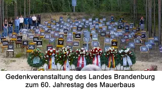 Gedenkveranstaltung des Landes Brandenburg zum 60. Jahrestag des Mauerbaus