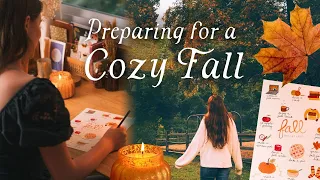 Getting Ready for Fall 🍁🕯️🍂 Tidying, Crafting, and Making a Fall Bucket List 🍂 A Cozy Autumn Vlog