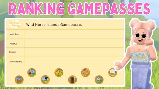 Ranking *GAMEPASSES* - Creating a Tier List! | Wild Horse Islands