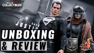 Hot Toys KNIGHTMARE BATMAN and SUPERMAN Black Suit Unboxing & Review | Justice League
