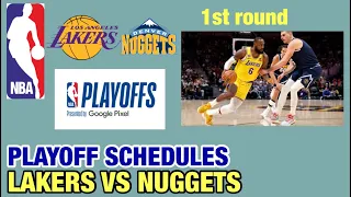 LOS ANGELES LAKERS VS DENVER NUGGETS GAME SCHEDULES | PLAYOFFS SCHEDULES | NBA SEASON 2023-2024