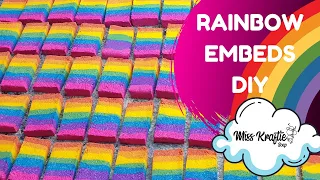DIY RAINBOW BATH BOMB EMBEDS | MISS KRAFTIE SOAP