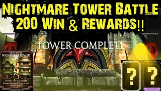 MK Mobile Nightmare Tower Battle 200 Rewards!