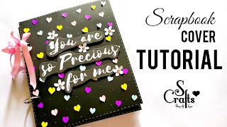 Scrapbook Cover ✂️ tutorial | handmade Scrapbook card ideas | anniversary & birthday gift | S Crafts