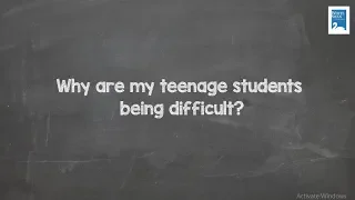 Why are my teenage students being difficult? - Knowing teenagers with Aarti C Rajaratnam