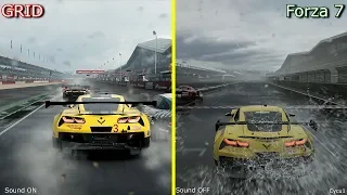 GRID 2019 vs Forza Motorsport 7 - Silverstone Rain Graphics Comparison