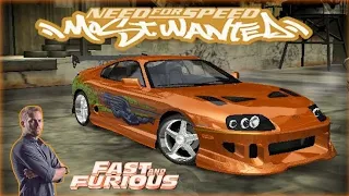 Toyota Supra Brian O'Conner vs Blacklist 14 | Need For Speed Most Wanted MOD Redux v3