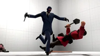 Spy fights the offensive classes [SFM practice animation]