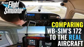 Comparing Microsoft Flight Simulators WB SIM C172 Enhancement vs the REAL 172!