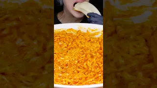 ASMR SPICY RAMEN CHEESY CARBO FIRE NOODLES CHEESE RECIPE COOKING MUKBANG 먹방咀嚼音EATING SOUNDS #shorts