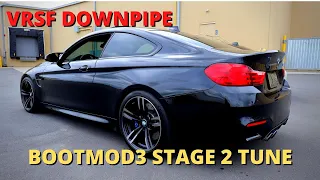 VRSF CATLESS ON BMW M4 F82 AND STAGE 2 BOOTMOD3 | THIC AND JAY