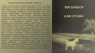 Tar Sándor - A mi utcánk (hangoskönyv)