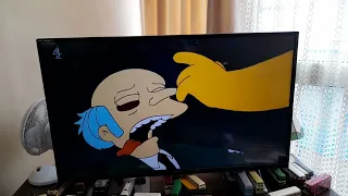 The Simpsons Treehouse of Horror XX - Homer Pulls Mr Burns Nose out & Bites Him