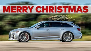 WORLD'S FASTEST STATION WAGON WITH CHRISTMAS TREE!